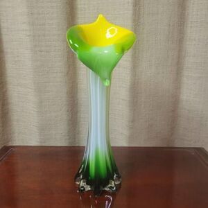 Jack in the Pulpit Calla Lilly Art Glass Vase